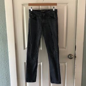Slim black faded jeans